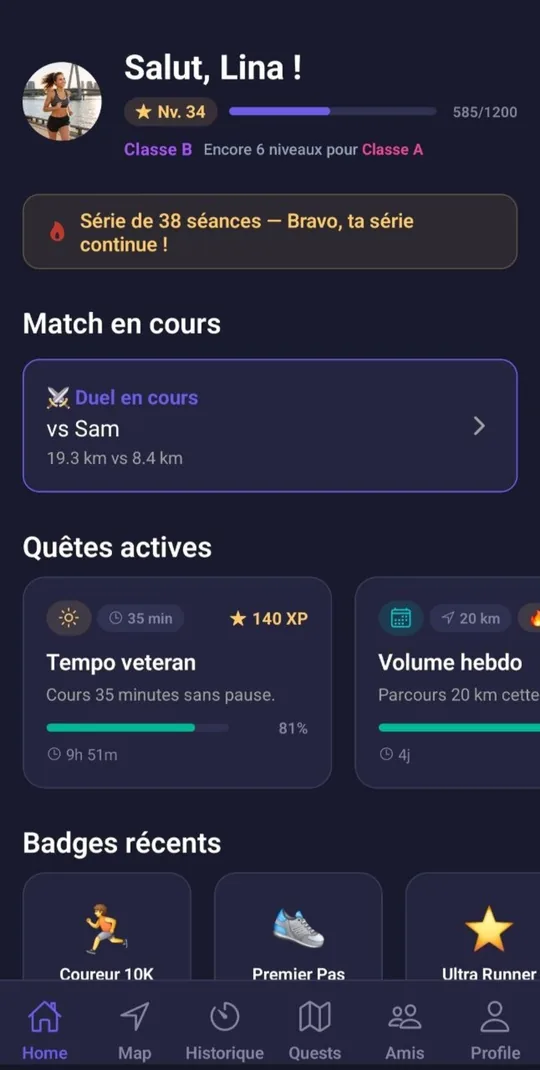 Serie et flamme evolutive